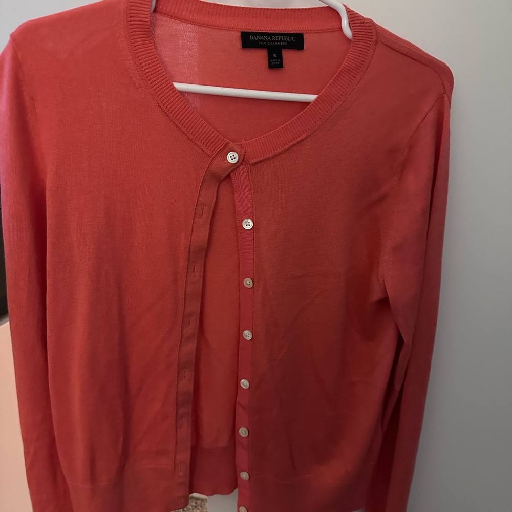 Banana Republic Coral Cardigan Sweater